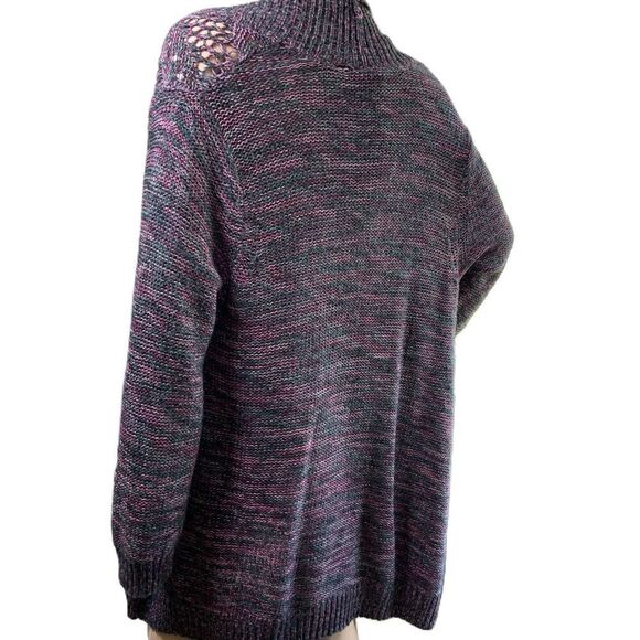 Torrid Womens Marled Open Front Shawl Collar Knit Cardigan Sweater Size Large - Picture 10 of 14